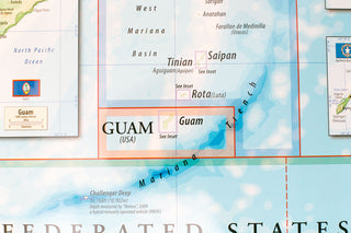 Pacific & Micronesia Map Spring Roller-Combo