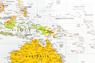 Pacific-Centered World Map (Flat)