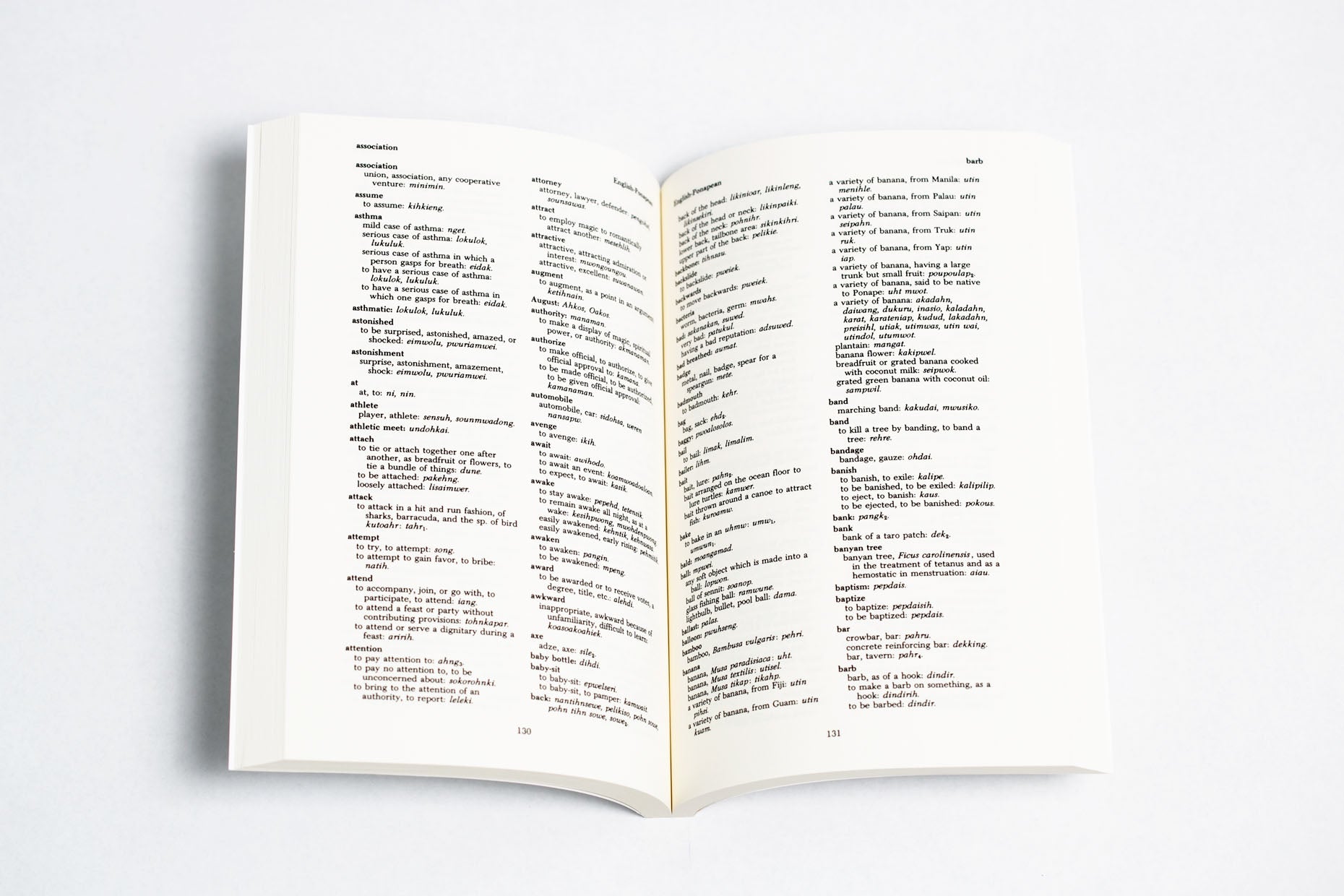 Ponapean - English Dictionary